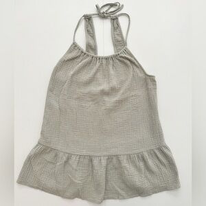 💋Xhilaration Target Sage Green Gauze Cotton Tie Strap Swim Cover Up Dress Medium